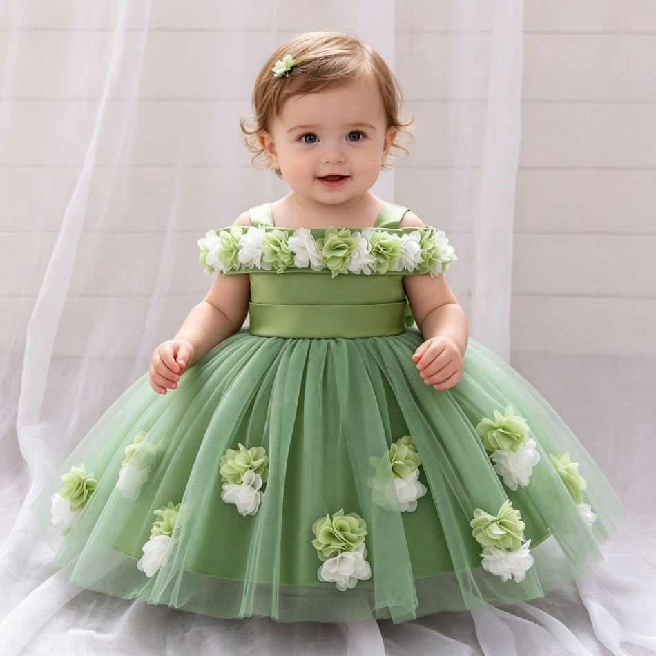 Baby Z Clothing - Gaun Putri Pertama Bayi Perempuan Baru