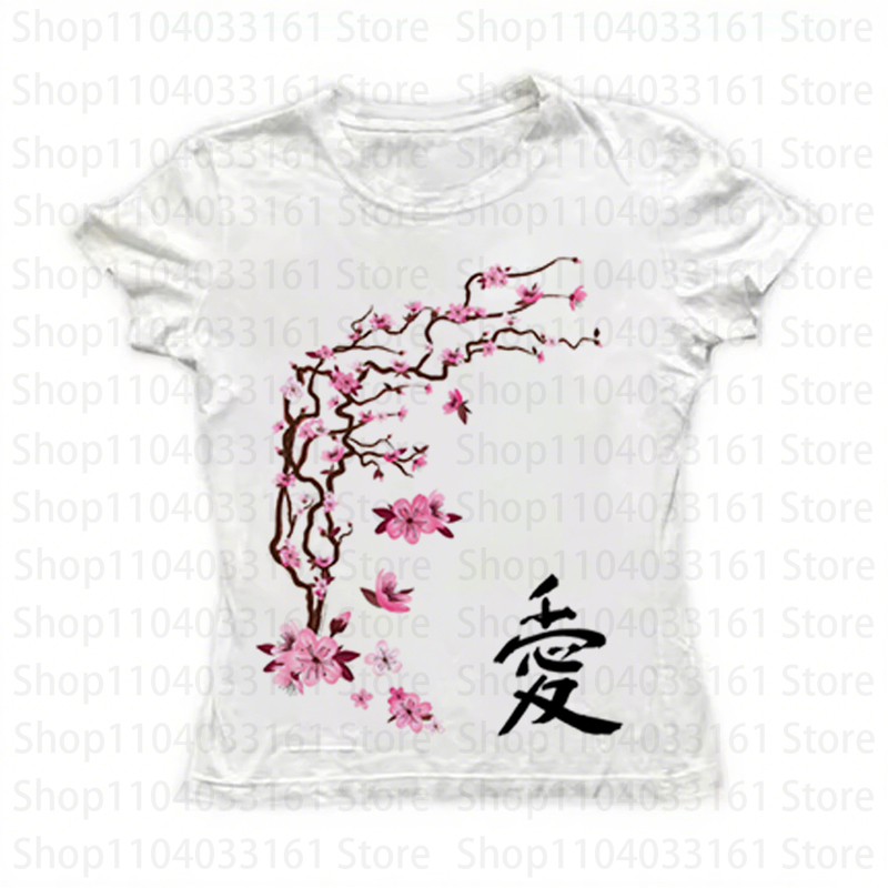 Baby Y2K Clothing - Kaus Atasan Y2k Kaus Wanita Gotik
