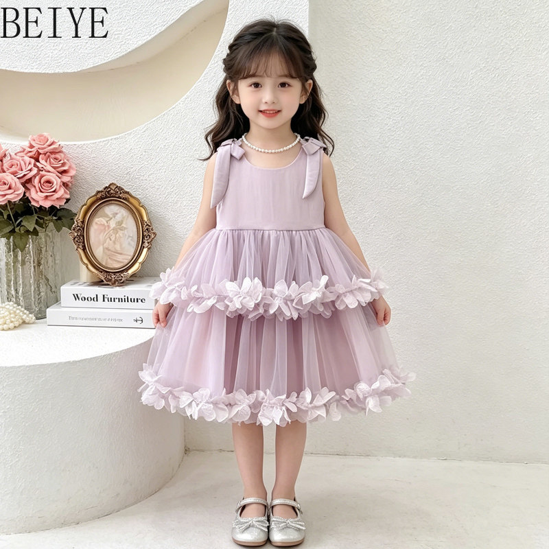 Baby Clothing High End - Pakaian Desain Bunga Anak-anak Gaun Putri