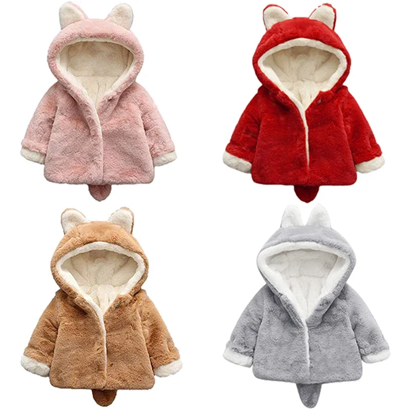 Baby Clothing Winter - Jaket telinga kucing lucu, pakaian luar
