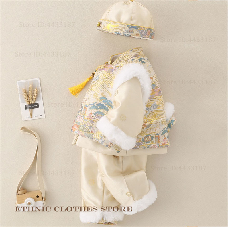 Setelan Hanfu Brokat Tebal Ber - Baby Clothing Winter ulasan dan harga