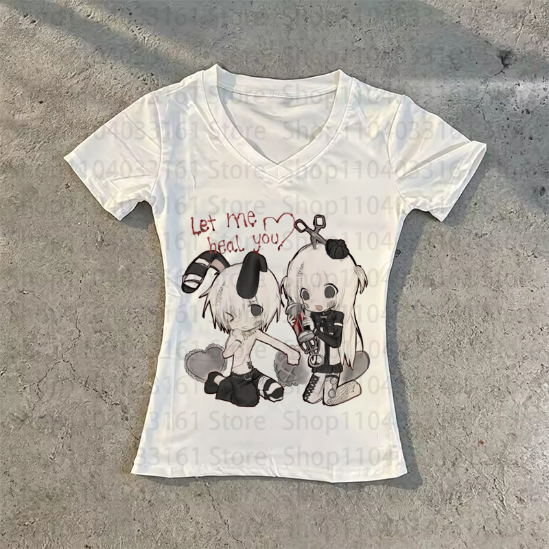 Kaos Anime Girl Y2k, Kaos Goth - Baby Y2K Clothing ulasan dan harga